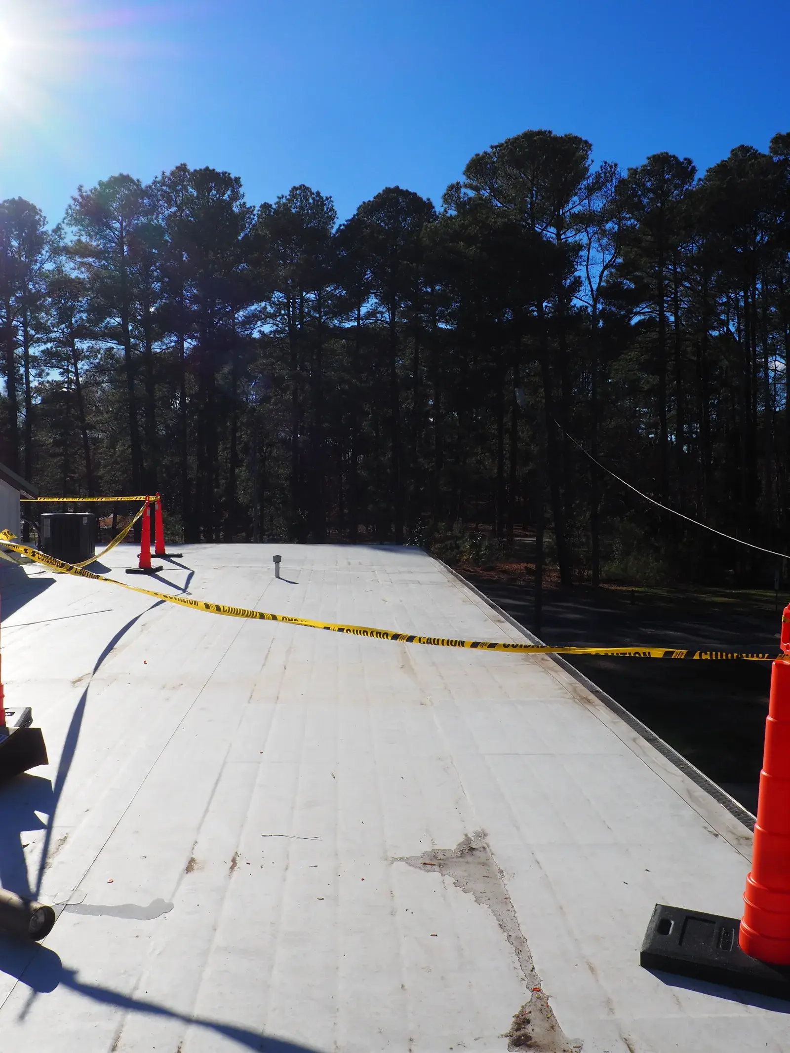 Roofing service area