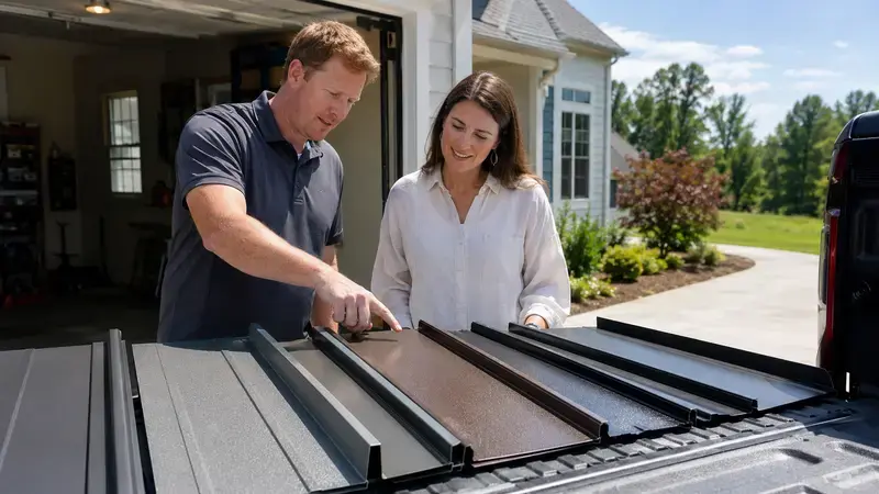 Metal roofing material and color selection in Eagle Rock NC