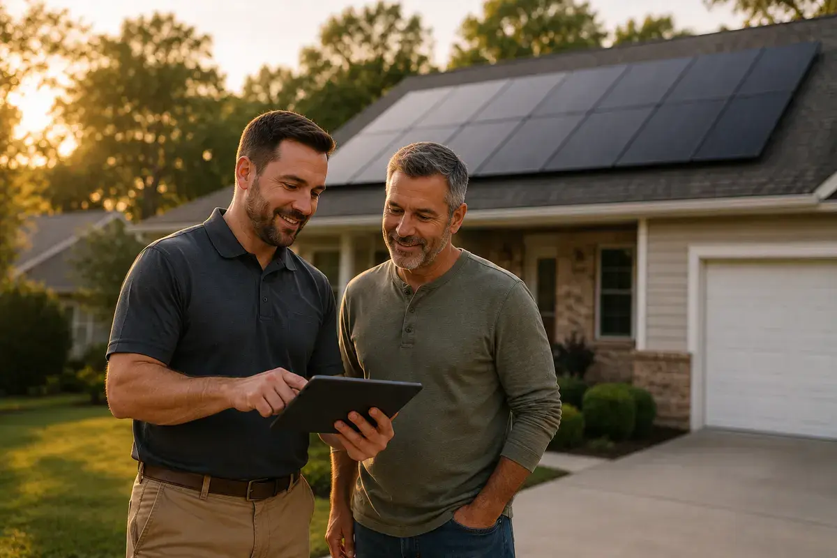 Solar system inspection and utility power-on in North Carolina