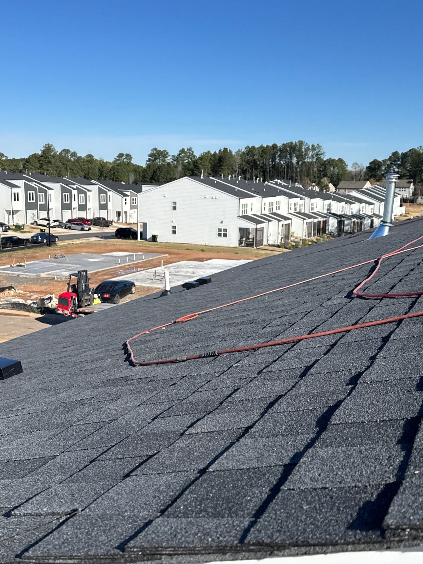 New construction roofing project in Summer Breeze neighborhood Durham NC